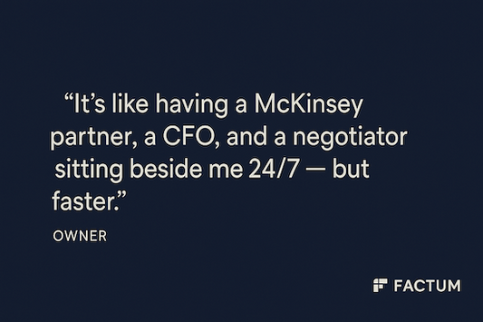 Property entrepreneur success story using Factum AI custom bot for accelerated deal performance