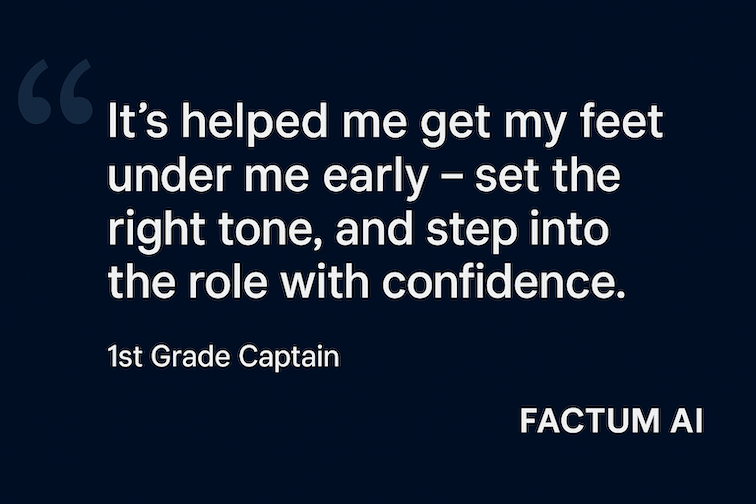 Cricket captain Joel Foster using Factum AI for leadership development and quiet confidence building